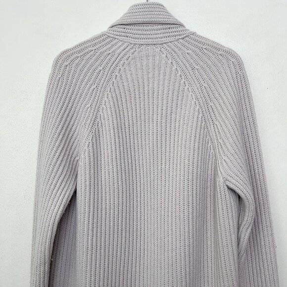 HELMUT LANG Womens Xsmall Shawl Collar Wool Cashmere Cardigan In Birch Color - Picture 11 of 13